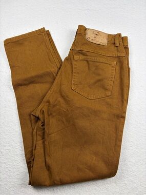 VTG 90s Moda International The‎ London Jean High Waisted Tapered Denim Brown 10